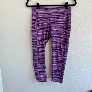 Lululemon Speed Up Shadowed Smoked Mulberry Crop Legging, Size 8